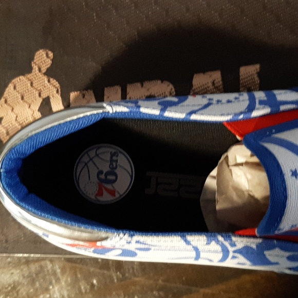 Philadelphia 76ers Slip-On Canvas Shoes - White - Picture 3 of 4